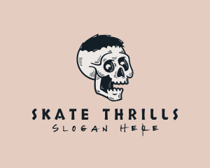 Skate Streetwear Skull logo design