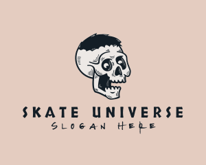 Skate Streetwear Skull logo design