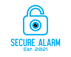 Eye Security Lock  logo design