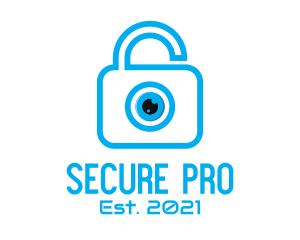 Eye Security Lock  logo design