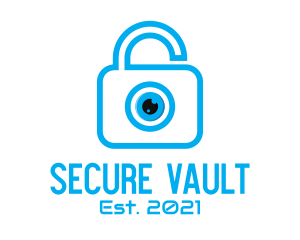 Eye Security Lock  logo design