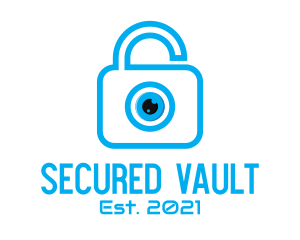 Eye Security Lock  logo design