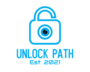 Eye Security Lock  logo design