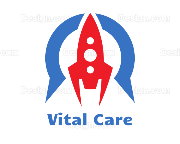 Space Rocket Aviation Logo