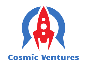 Space Rocket Aviation logo design