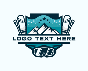 Skiing - Mountain Ski Sports logo design