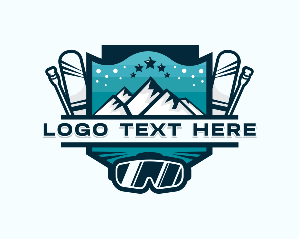 Snowboarding logo example 1