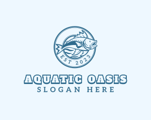 Fish Aquatic Fishing logo design