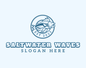 Fish Aquatic Fishing logo design