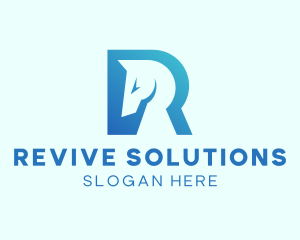 Modern Horse Startup Letter R  logo design