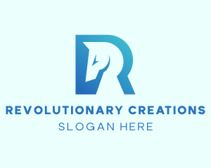 Modern Horse Startup Letter R  logo design