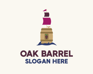 Barrel Wine Ship logo design