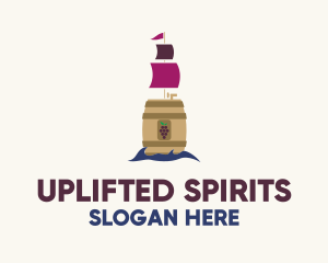 Barrel Wine Ship logo design