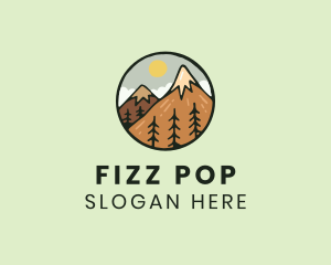 Forest Mountain Peak logo design