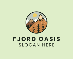 Forest Mountain Peak logo design