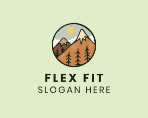 Forest Mountain Peak logo design