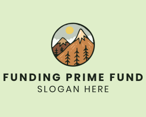 Forest Mountain Peak logo design