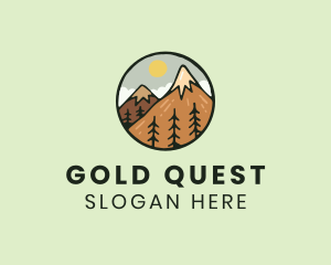 Forest Mountain Peak logo design