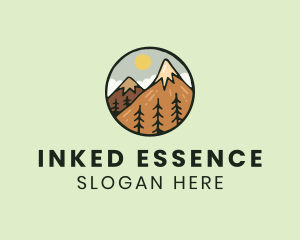 Forest Mountain Peak logo design