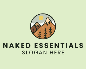 Forest Mountain Peak logo design