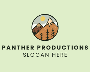 Forest Mountain Peak logo design