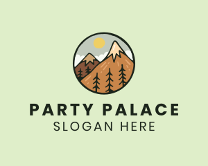 Forest Mountain Peak logo design