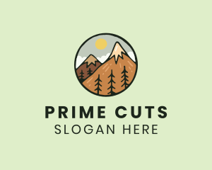 Forest Mountain Peak logo design