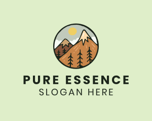 Forest Mountain Peak logo design