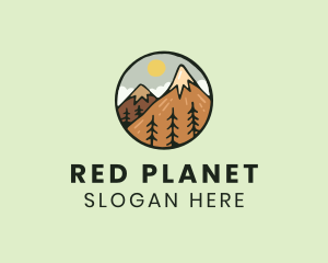 Forest Mountain Peak logo design