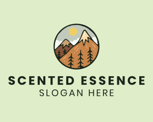 Forest Mountain Peak logo design