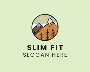 Forest Mountain Peak logo design