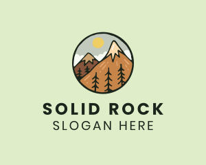 Forest Mountain Peak logo design