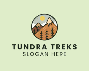 Forest Mountain Peak logo design