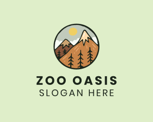 Forest Mountain Peak logo design