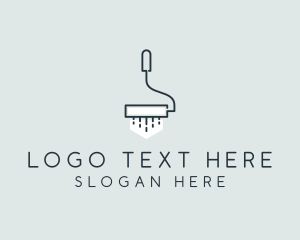 Minimalist Paint Roller logo