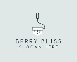 Minimalist Paint Roller logo design