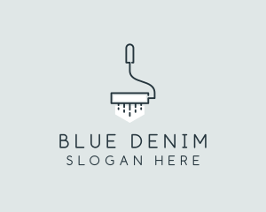 Minimalist Paint Roller logo design