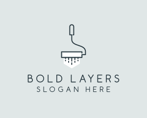 Minimalist Paint Roller logo design