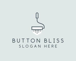 Minimalist Paint Roller logo design