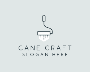 Minimalist Paint Roller logo design