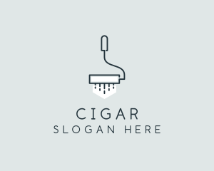 Minimalist Paint Roller logo design