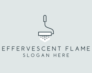 Minimalist Paint Roller logo design