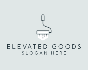 Minimalist Paint Roller logo design