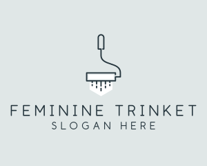 Minimalist Paint Roller logo design