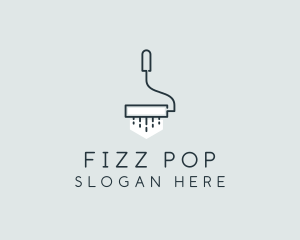 Minimalist Paint Roller logo design