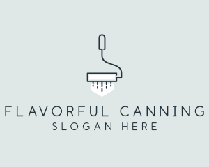 Minimalist Paint Roller logo design