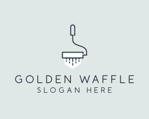 Minimalist Paint Roller logo design