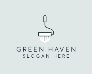 Minimalist Paint Roller logo design