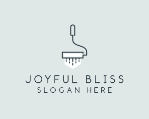 Minimalist Paint Roller logo design