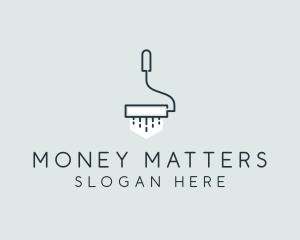 Minimalist Paint Roller logo design